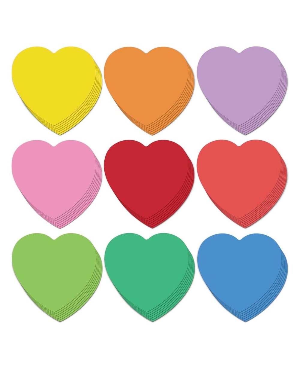 Geyee Paper Heart Cutouts Assorted Colors Bulletin Board Decor